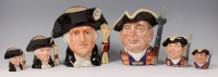 Lot 80 - A trio of graduated Royal Doulton character...