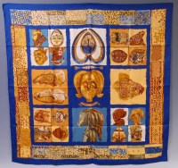 Lot 313 - A Hermès of Paris silk scarf in the Persona...