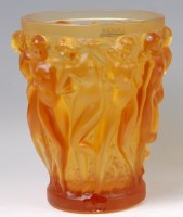 Lot 187 - A contemporary Lalique amber coloured...