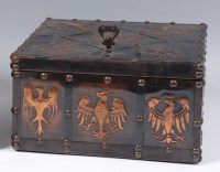 Lot 247 - A German Arts & Crafts embossed copper and...