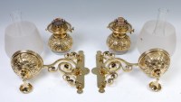 Lot 262 - A pair of Benham & Froud Arts & Crafts brass...