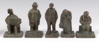 Lot 275 - Marc Moreen - a set of five bronze miniature...