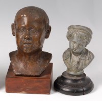 Lot 288 - An early 20th century bronze portrait profile...