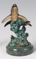 Lot 290 - A contemporary green patinated bronze model...