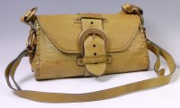 Lot 311 - A Mulberry lime green leather saddle bag,...