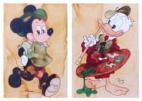 Lot 351 - Rubi - Pair; Mickey Mouse and Donald Duck,...