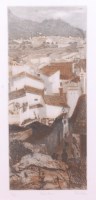 Lot 357 - John Preston - Pueblo Blanco, monochrome print,...