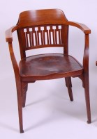 Lot 414 - Otto Wagner (1841-1918) - An oak fauteuil,...