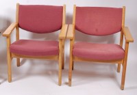 Lot 436 - Hans Wegner for Getama - a pair of light oak...