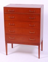 Lot 451 - A late 1960s teak squarefront chest by William...