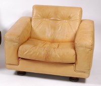 Lot 486 - A 1970s Danish tan leather club armchair,...