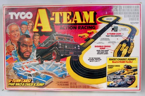 Lot 3264 - Tyco Action Racing A-Team Slot Car Set,...