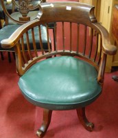 Lot 1431 - An early 20th century mahogany and green...
