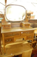 Lot 1439 - An Edwardian walnut and satinwood inlaid...