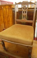 Lot 1452 - An Edwardian walnut salon nursing chair