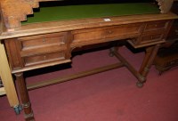 Lot 1288 - A late 19th century French walnut and green...
