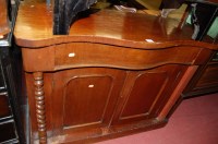 Lot 1466 - A Victorian mahogany serpentine front...