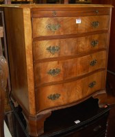 Lot 1467 - A Georgian style flame mahogany and cross...