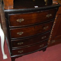 Lot 1468 - A reproduction mahogany bowfront chest of four...