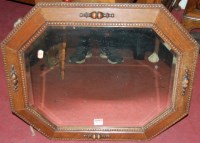 Lot 1471 - An early 20th century beaded oak bevelled...