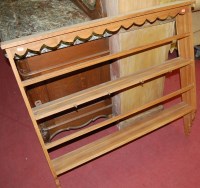 Lot 1488 - An elm two tier hanging plate rack, width 103cm