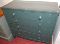 Lot 1491 - An early 19th century mahogany and later green...