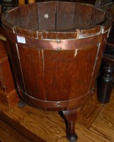 Lot 1378 - A coopered oak low planter, dia. 43.5cm