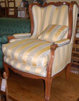 Lot 1380 - A contemporary French style walnut framed and...