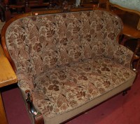 Lot 1485 - A late Victorian oak and walnut framed floral...