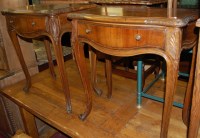 Lot 1486 - A pair of Continental figured walnut...