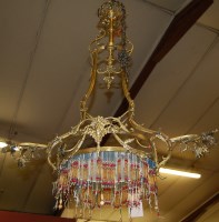 Lot 1335 - An early 20th century French brass five light...