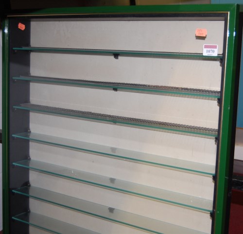 Lot 1070 - A wall-mounted display cabinet for model...