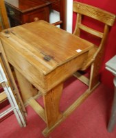 Lot 1199 - A late Victorian pitched pine childs school...