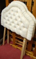 Lot 1202 - A pair of modern cream floral upholstered...