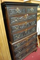 Lot 1204 - A George III low relief acanthus leaf carved...
