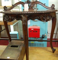 Lot 1213 - A reproduction mahogany floral ledgeback...