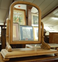 Lot 1221 - A Victorian faded ash swing toilet mirror