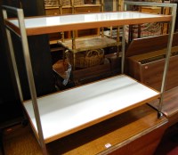 Lot 1233 - A 1970s Danish teak anodised metal and white...