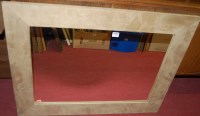 Lot 1237 - A contemporary suede clad rectangular wall...