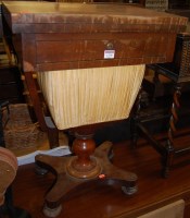 Lot 1238 - A William IV mahogany fold-over single drawer...
