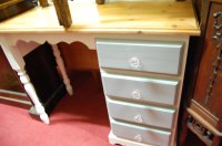 Lot 1250 - A modern part-painted pine single pedestal...