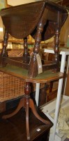Lot 1265 - A 17th century style joined oak small dropflap...
