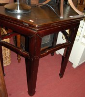 Lot 1266 - A Chinese style lacquered altar table, w.97cm