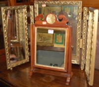 Lot 1277 - A small mahogany and gilt decorated swing...