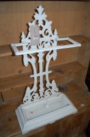 Lot 1316 - A Victorian white painted cast iron stick-stand