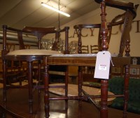 Lot 1340 - An Edwardian mahogany corner chair, together...