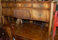 Lot 1341 - A Regency style mahogany serpentine front...