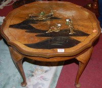 Lot 1350 - A 1930s figured walnut and Japan lacquered...