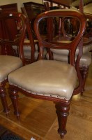 Lot 1372 - A set of six Victorian mahogany balloon back...