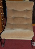 Lot 1415 - A 1970s tubular chrome framed and buttoned...
